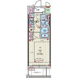 ファーストフィオーレ尼崎グランウエスト 1Kの間取図画像