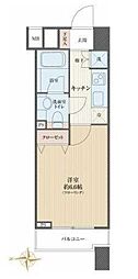 ファーストリアルタワー新宿 1Kの間取図画像