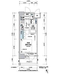 京急空港線 京急蒲田駅 徒歩7分の賃貸マンション 9階1Kの間取り