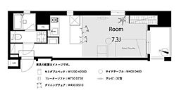 京王線 笹塚駅 徒歩3分の賃貸マンション 1階ワンルームの間取り
