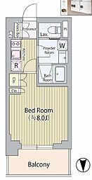東急多摩川線 蒲田駅 徒歩2分の賃貸マンション 6階1Kの間取り