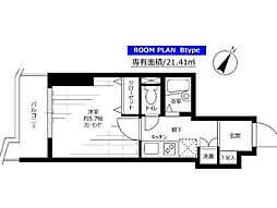 東急世田谷線 三軒茶屋駅 徒歩10分の賃貸マンション 2階1Kの間取り