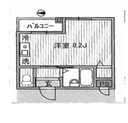 第31シンエイビル ワンルームの間取図画像