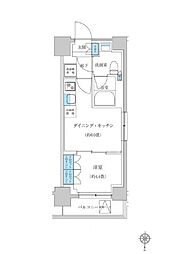 レジディア蒲田プレイス 1DKの間取図画像