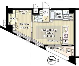 MiaCasa2 1LDKの間取図画像