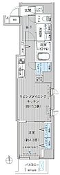 クリスタルパレス蒲西 1LDKの間取図画像