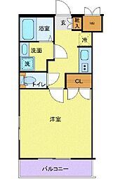 小田急小田原線 祖師ヶ谷大蔵駅 徒歩9分の賃貸アパート 4階1Kの間取り