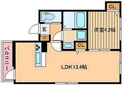 メゾンＨＭ赤羽 1階1LDKの間取り