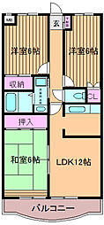 ウイーブ北町 3LDKの間取図画像