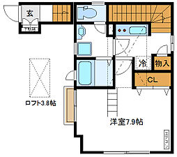 メゾンド・ミュー 1Kの間取図画像