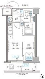 パークアクシス文京本郷 1DKの間取図画像