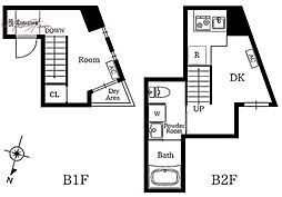プレニーズ護国寺PREMIER 1DKの間取図画像