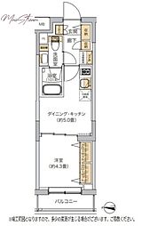 リビオメゾン湯島 1DKの間取図画像