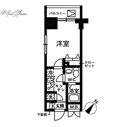 レジディア日本橋人形町2 1Kの間取図画像