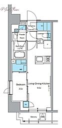 ルフォンプログレ上野御徒町 1LDKの間取図画像
