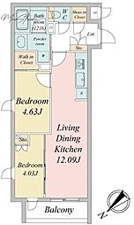 LiveCasa文京千石1 2LDKの間取図画像