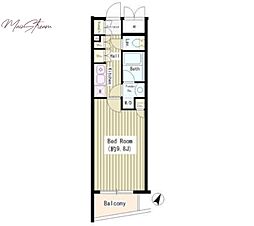 N35イースト 1Kの間取図画像