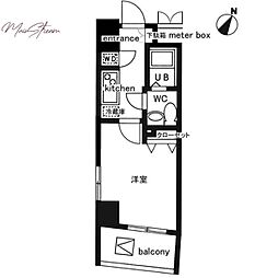 レジディア日本橋人形町2 1Kの間取図画像