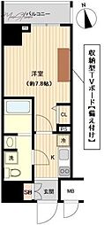オーキッドレジデンス上野 1Kの間取図画像