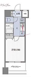 ドゥーエ新川 1Kの間取図画像