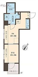スフィア日本橋富沢町 1DKの間取図画像