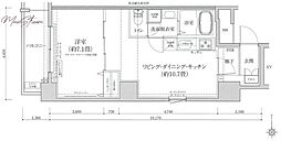 アイルグランデ浅草 1LDKの間取図画像