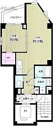 GLANZ秋葉原レジデンス 1LDKの間取図画像