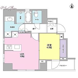 LUCULIACOURT 1LDKの間取図画像