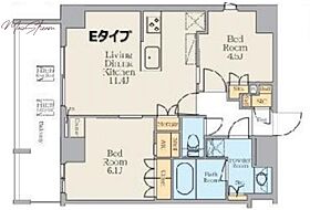 クレストコート蔵前ステーションフロント  ｜ 東京都台東区蔵前2丁目（賃貸マンション2LDK・13階・51.62㎡） その2