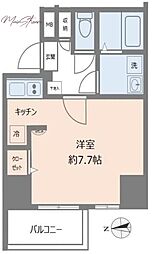 クレイシア蔵前 ワンルームの間取図画像