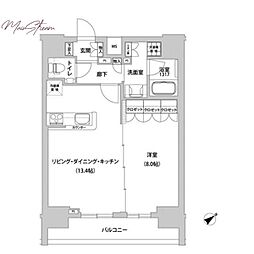 メトロステージウエノ 1LDKの間取図画像