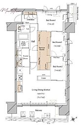 ブランシエスタ浅草蔵前 3LDKの間取図画像