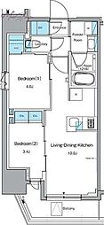 ルフォンプログレ秋葉原EAST 2LDKの間取図画像
