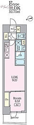 Garden Xavis門前仲町 1LDKの間取図画像