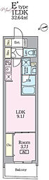 Garden Xavis門前仲町 1LDKの間取図画像