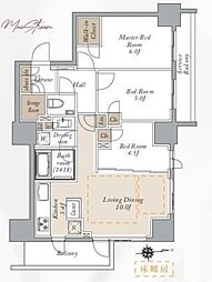 PRIMALCITY神楽坂 3LDKの間取図画像