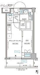 パークアクシス文京本郷 1DKの間取図画像