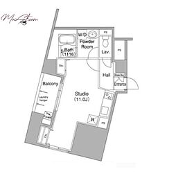 コンフォリア銀座EAST ワンルームの間取図画像