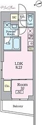 Garden Xavis門前仲町 1LDKの間取図画像