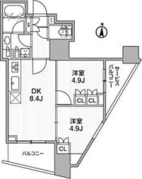 nido蔵前アベニュー 2DKの間取図画像