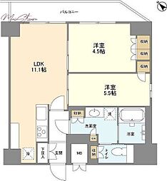 KURAMAE214 2LDKの間取図画像
