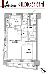 CRESIDENCE日本橋浜町 1LDKの間取図画像