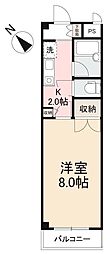 JR高徳線 栗林公園北口駅 徒歩10分の賃貸アパート 2階1Kの間取り