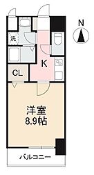 JR高徳線 栗林公園北口駅 徒歩6分の賃貸マンション 9階1Kの間取り