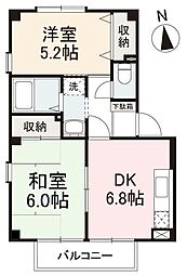 高松琴平電気鉄道琴平線 空港通り駅 徒歩2分の賃貸アパート 1階2DKの間取り