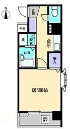 高松琴平電気鉄道琴平線 三条駅 徒歩5分の賃貸マンション 3階1Kの間取り