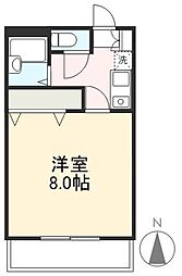 ローテンブルグ3 1Kの間取図画像