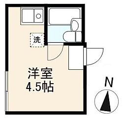 JR高徳線 昭和町駅 徒歩9分の賃貸マンション 1階ワンルームの間取り