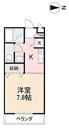JR高徳線 昭和町駅 徒歩3分の賃貸マンション 3階1Kの間取り
