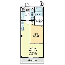 高松琴平電気鉄道琴平線 瓦町駅 徒歩5分の賃貸アパート 3階1LDKの間取り